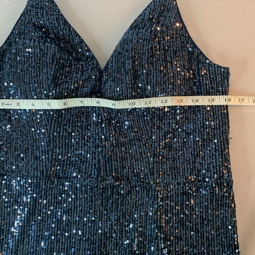Elegant Navy Sequin Dress - Picture 7 of 10